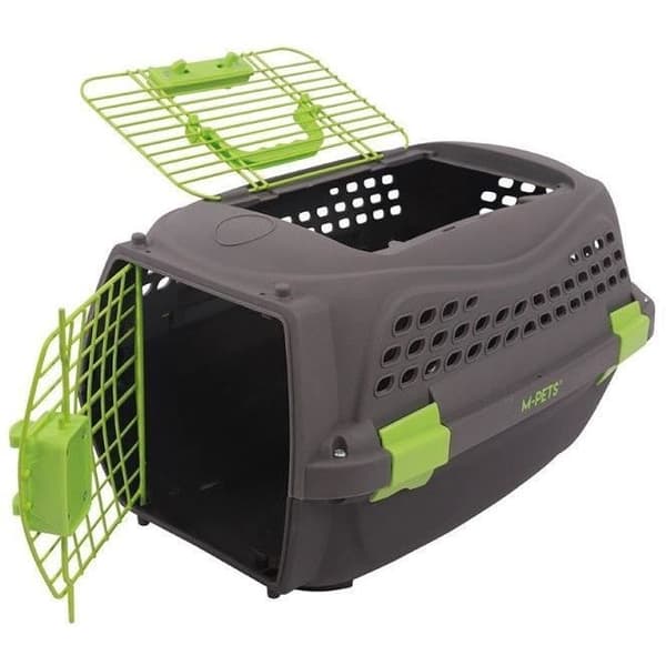 M.PETS ECO GIRO Kissankuljetuskoppi - Muovihäkki - Koko M - Harmaa