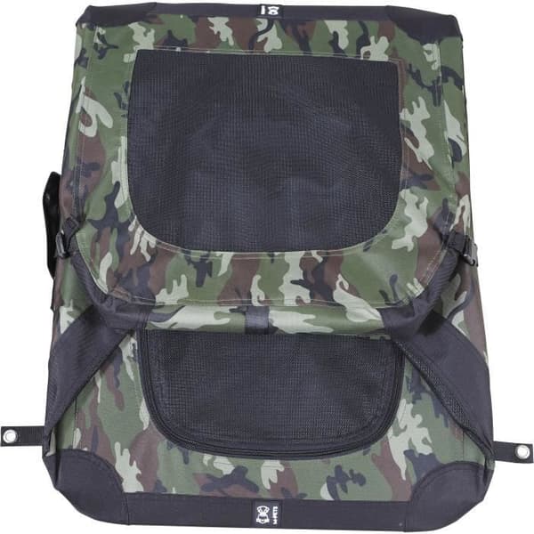 Transportkasse - M PETS - COMFORT CRATE L - Camouflage - Sammenklappelig - Metalramme - Ventilationsgitre