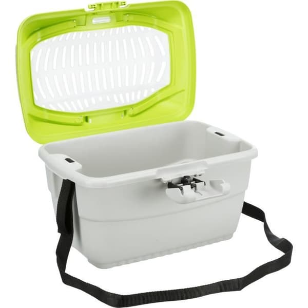 TRIXIE Mini-Capri -kuljetuslaatikko 40 × 22 × 30 cm vaaleanharmaa/vihreä jyrsijöille
