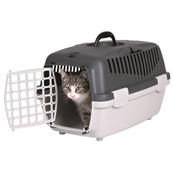 TRIXIE Capri 1 transportkasse - XS: 32x31x48 cm - Lysegrå og mørkegrå - Til hunde og katte
