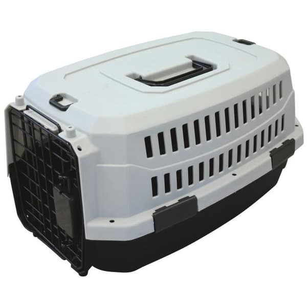 M-PETS Viaggio -kantokoppa S - 58,4x38,7x33cm - Musta ja harmaa - Koirille ja kissoille