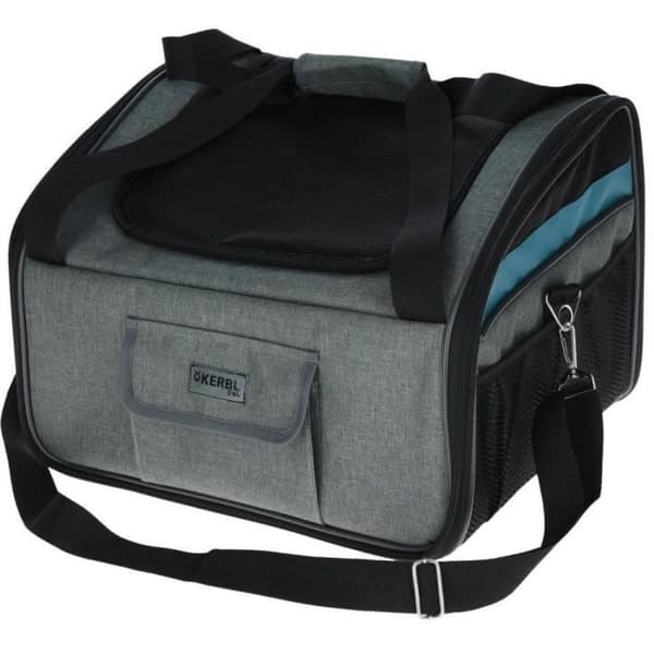 Autolaukku - KERBL - Loma - Harmaa/sininen - 44x35x30 cm - Integroitu lyhyt hihna