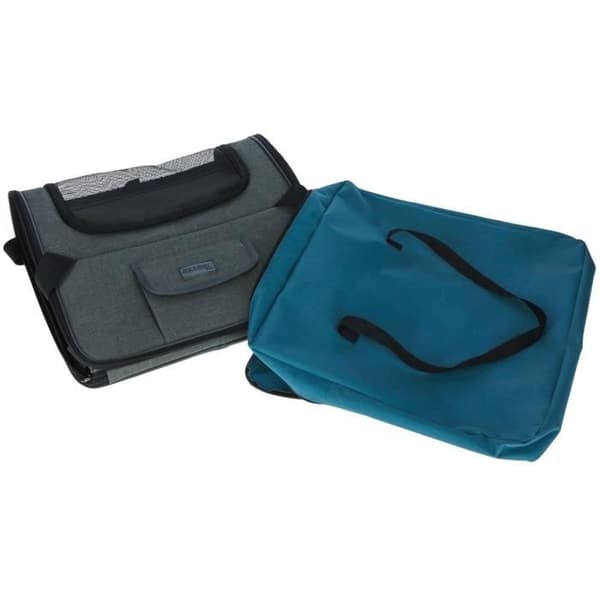 Autolaukku - KERBL - Loma - Harmaa/sininen - 44x35x30 cm - Integroitu lyhyt hihna
