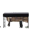 Miniatyrbillede 1 af 2: Hundehus, svejset tråd, tungt belastning,L 47.2x98x64.9in, sort