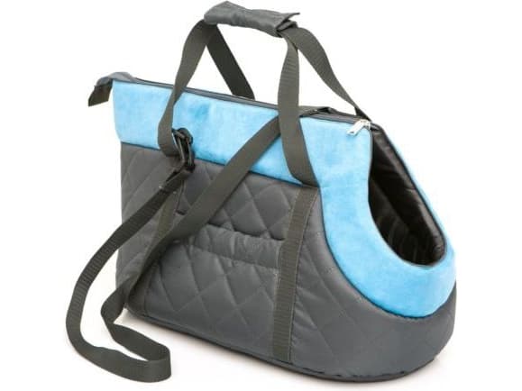 HOBBYDOG R1 BLACK BAG WITH TURQUOISE SCARF (NUBUK)