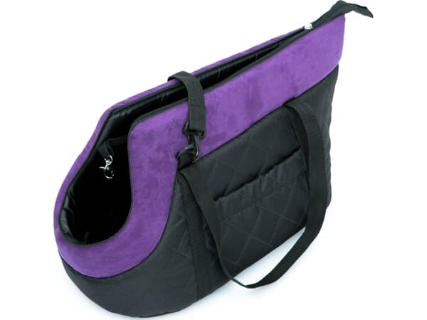 Hobbydog R3 SVART VESKE MED LILLA SKJERF (NUBUK)
