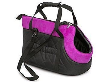 Hobbydog R1 veske svart med rosa skjerf (Nubuck)