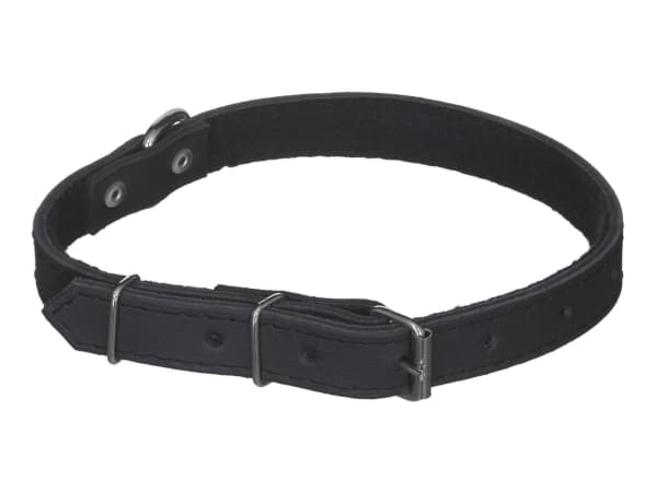 Chaba HALSBÅND I LEDER 20 mm/55 cm SVART