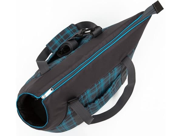 Hobbydog R1 väska Graphite med blå grill