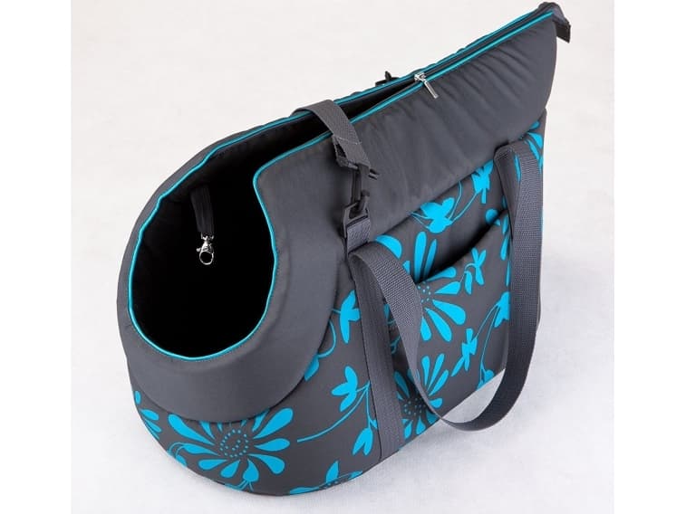HOBBYDOG R3 BAG GRAPHITE IN BLUE FLOWERS