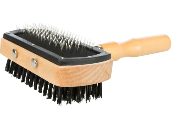 Trixie Brush med trähandtag dubbel.