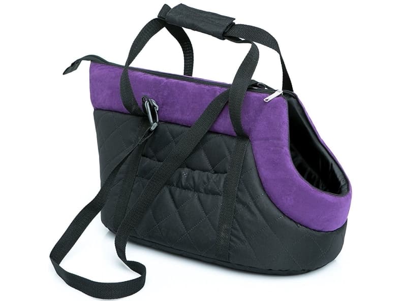HOBBYDOG R2 BLACK BAG WITH VIOLET SCARF (NUBUK)