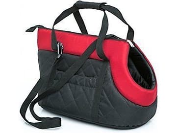 Hobbydog R1 veske svart med rødt skjerf (Nubuck)