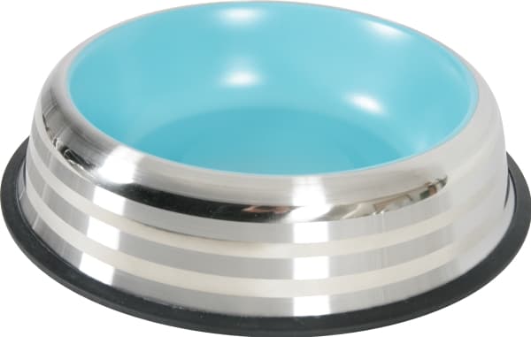 Zolux Merenda stainless steel anti-slip bowl - 1.85 l blue