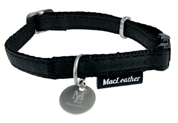 Zolux Adjustable Collar Mac Leather 25 mm - black