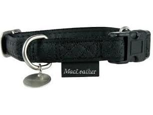 Zolux Adjustable Collar Mac Leather 25 mm - black