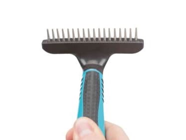 Trixie Comb, röda tänder, kort hår