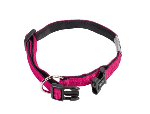 Nobby 78509-77, hund, standard halsbånd, fuchsia, nylon, XS, 10 mm