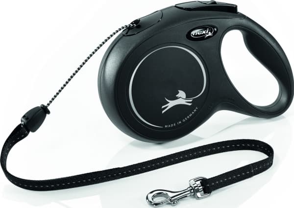 Flexi New Classic Automaattinen automaattinen vaijerihihihna M 8m musta 20kg asti