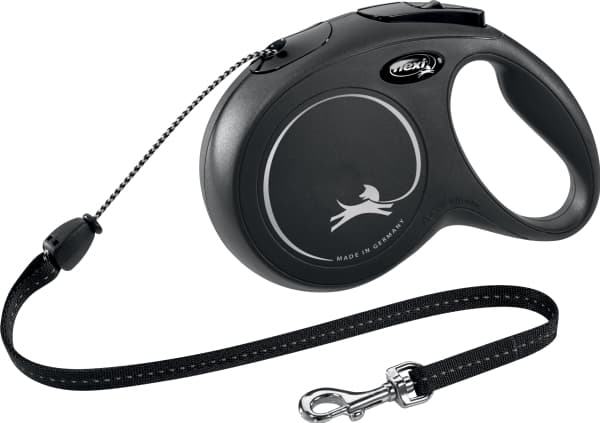 Flexi New Classic Automaattinen automaattinen vaijerihihihna M 8m musta 20kg asti