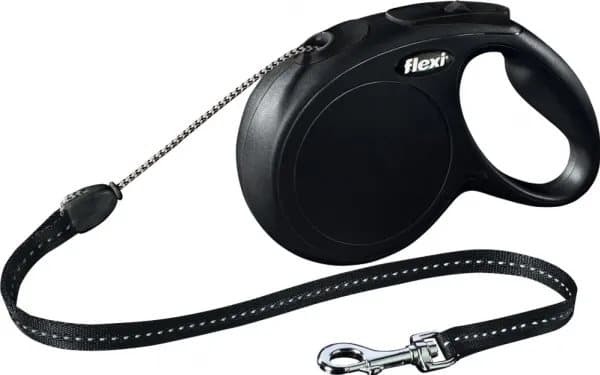 Flexi New Classic Automaattinen automaattinen vaijerihihihna M 8m musta 20kg asti