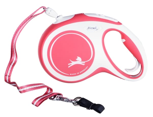 Flexi New Comfort M Cord 8 m, Hund, Utdragbart koppel, Röd, Sladd, 20 kg, Monokromatiskt