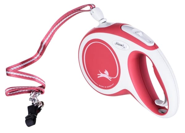 Flexi New Comfort M Cord 8 m, Hund, Utdragbart koppel, Röd, Sladd, 20 kg, Monokromatiskt