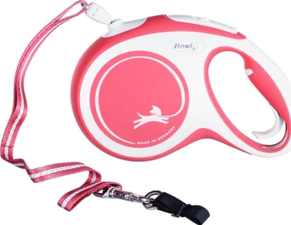 Flexi New Comfort M Cord 8 m, Hund, Utdragbart koppel, Röd, Sladd, 20 kg, Monokromatiskt