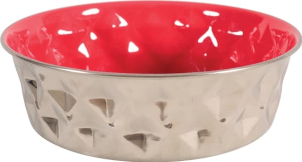 Zolux ZOLUX Stainless steel bowl DIAMOND 2.6 l, red