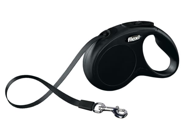 flexi New Classic bånd S, 5M, 15KG, sort