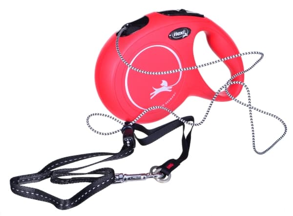 flexi New Classic snor S, 8M, 12KG, rød