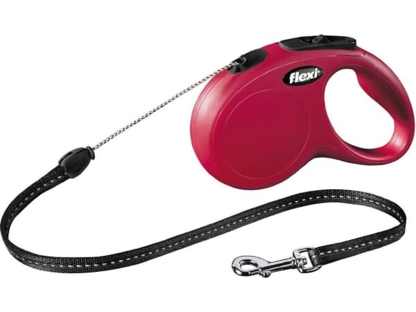 flexi New Classic snor S, 8M, 12KG, rød