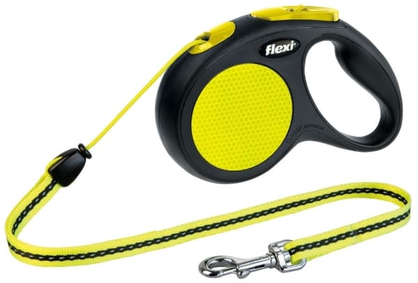 Flexi New NEON, Hund, Tilbaketrekkelig, Blå, Gult, Ledning, 20 kg, 5 m