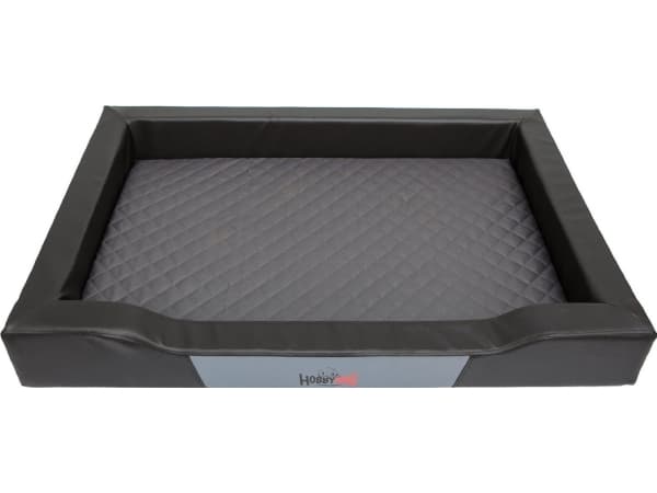 HOBBYDOG L (R1) DELUXE BLACK SKAJ, MATTRESS GRAPHITE