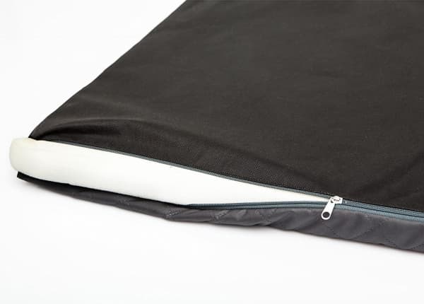 HOBBYDOG L (R1) DELUXE BLACK SKAJ, MATTRESS GRAPHITE