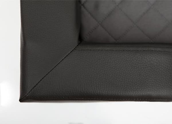 HOBBYDOG L (R1) DELUXE BLACK SKAJ, MATTRESS GRAPHITE