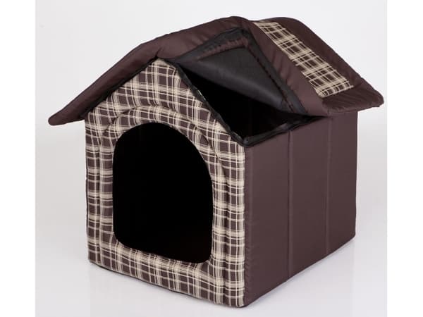 HOBBYDOG Checkered shack - brown R1
