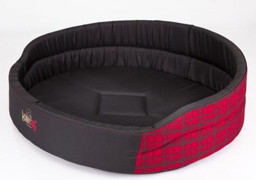 HOBBYDOG Foam bed - Red, checkered R5