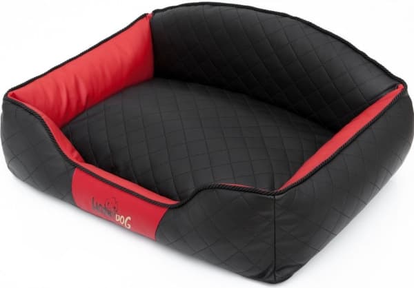 HOBBYDOG Dog bed Elite - Black - red XL sides