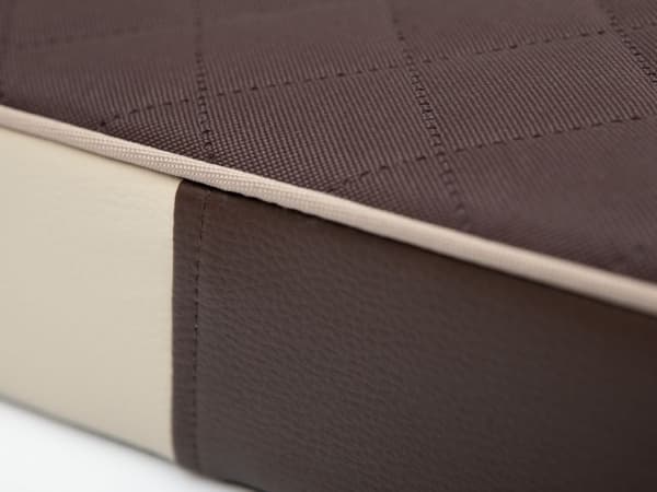 HOBBYDOG Mattress Premium - Brown kodura with brown eco-leather XL