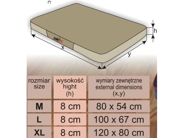 HOBBYDOG Mattress Premium - Brown kodura with brown eco-leather XL