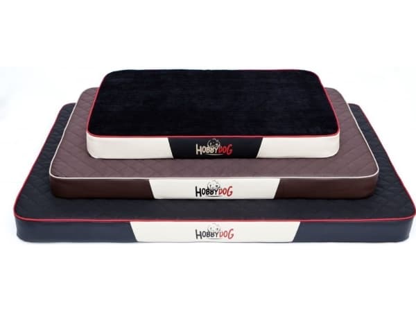 HOBBYDOG MATTRESS PREMIUM BLACK CODE WITH BLACK ECO LEATHER - XL