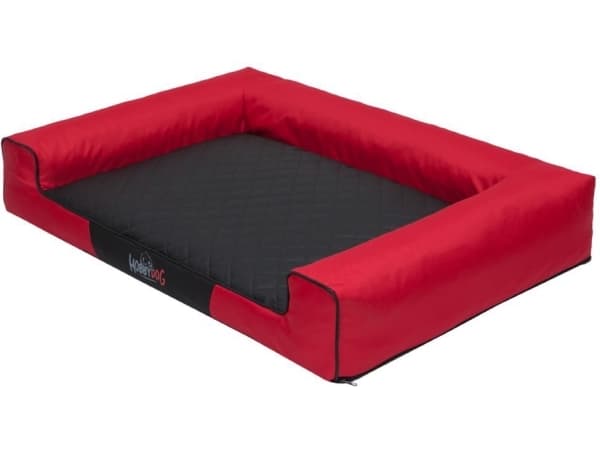 Hobbydog Victoria hundbädd - Röd med svart madrass XL Hobbydog Victoria hundbädd - Röd med svart madrass XL