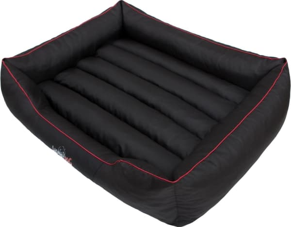 HOBBYDOG Comfort bed - Black with red trimming XXL