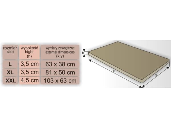 HOBBYDOG Mattress Delux - Graphite XXL