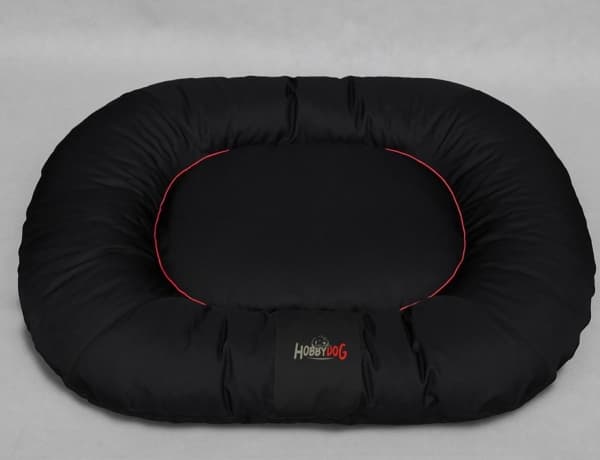 HOBBYDOG Dog bed Comfort Pontoon - Black with red trimming XXL