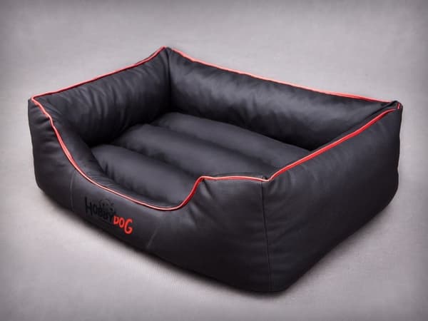 HOBBYDOG Comfort bed - Black with red trim XXXL