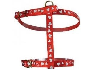 Zolux Reflective harness "Heart" - red