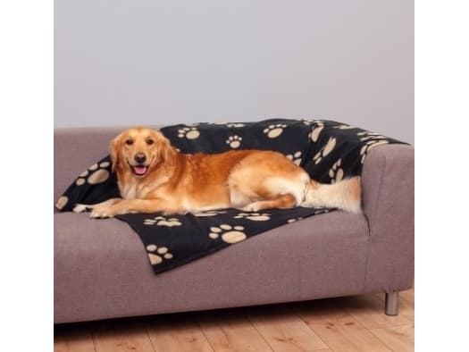 Trixie Barney fleecetæppe 150x100 sort/beige