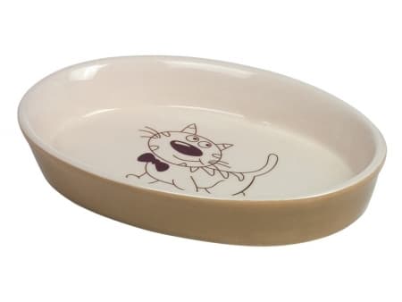 Nobby 73638, Katt, Keramiska, Brun, Matskål för husdjur, Monokromatiskt, 0,12 l